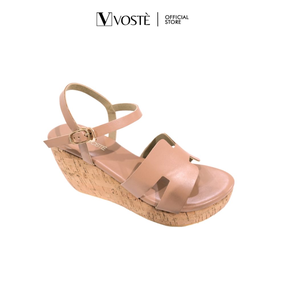 Harvey - Sepatu Sandal Wedges Selop Mules Wanita Premium 9cm