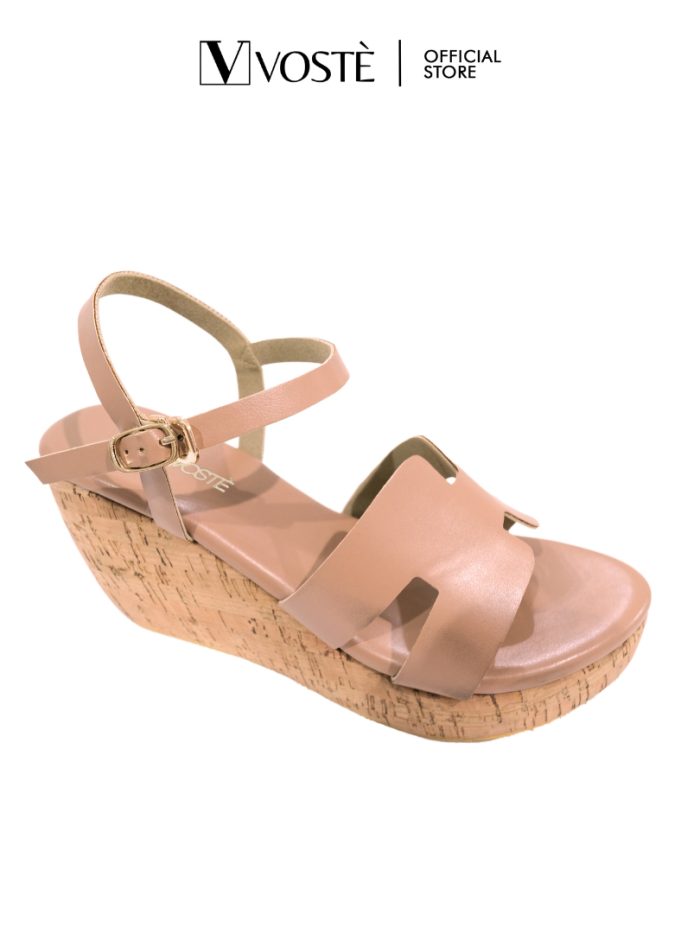 Harvey - Sepatu Sandal Wedges Selop Mules Wanita Premium 9cm