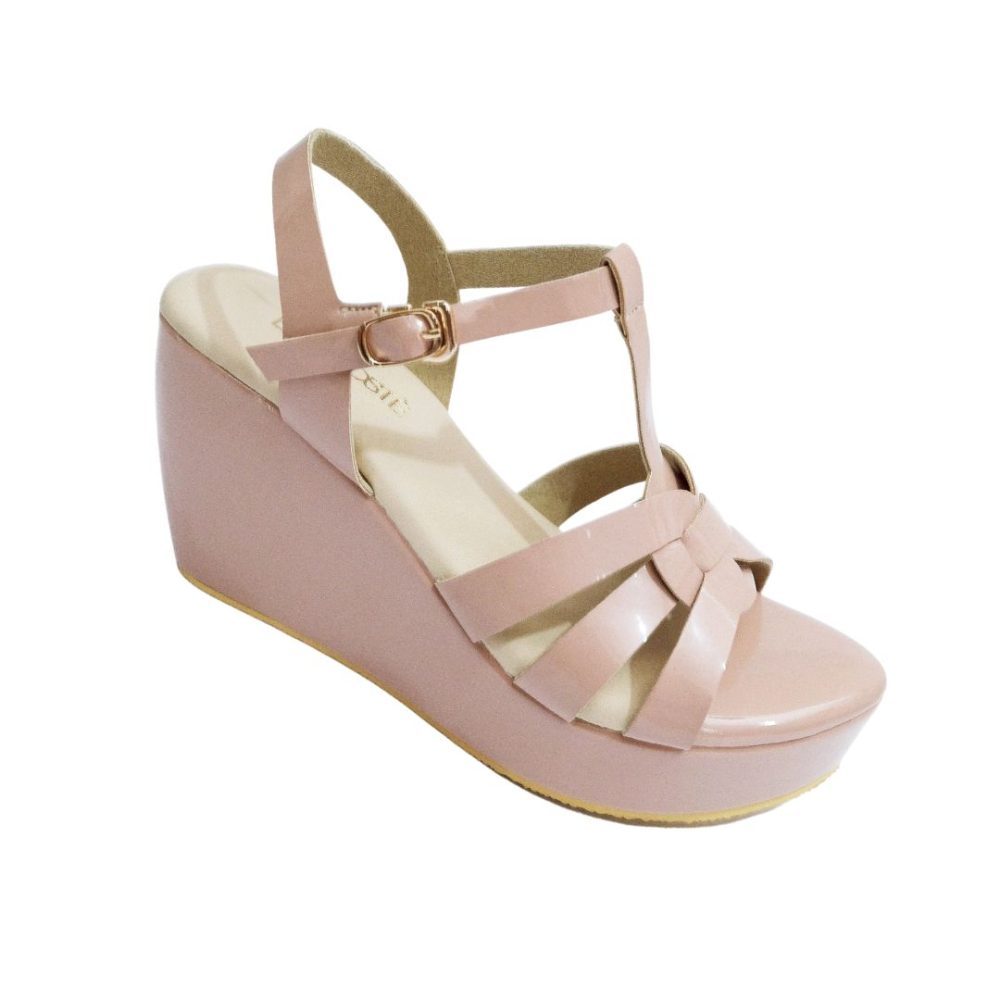 Cellie - Sepatu Sandal Wedges Wanita Tali Pesta Premium 9cm