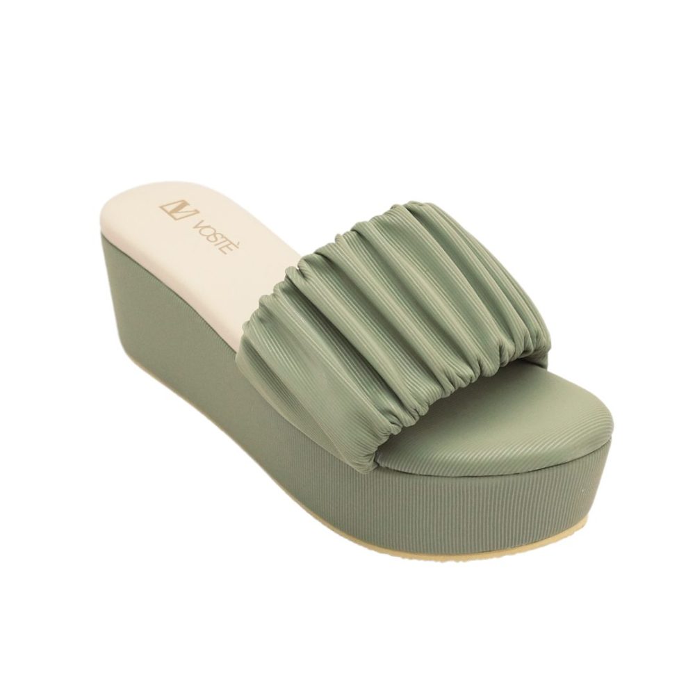 Vienna - Sepatu Sandal Wedges Selop Mules Wanita Premium 5cm
