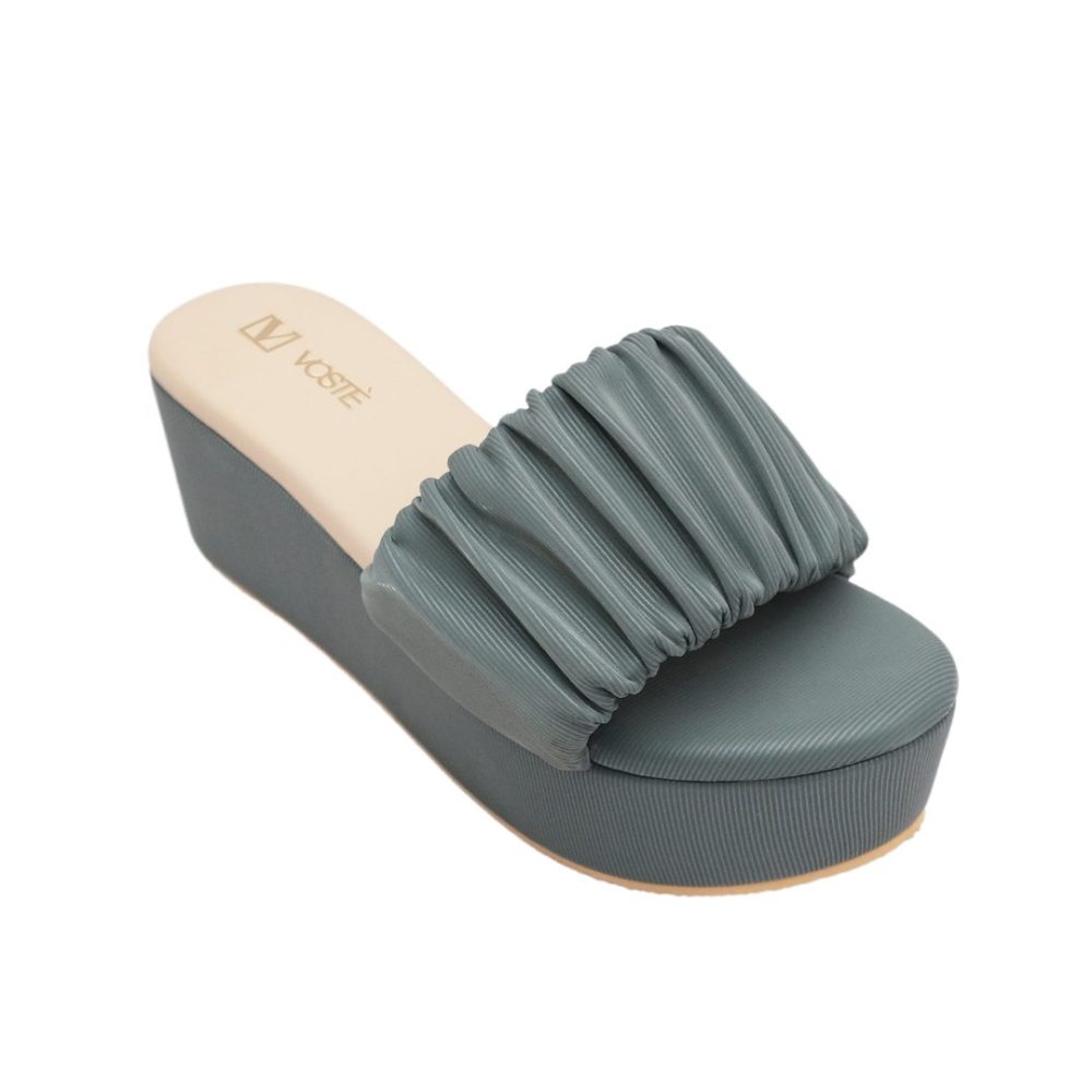 Vienna - Sepatu Sandal Wedges Selop Mules Wanita Premium 5cm - Image 4