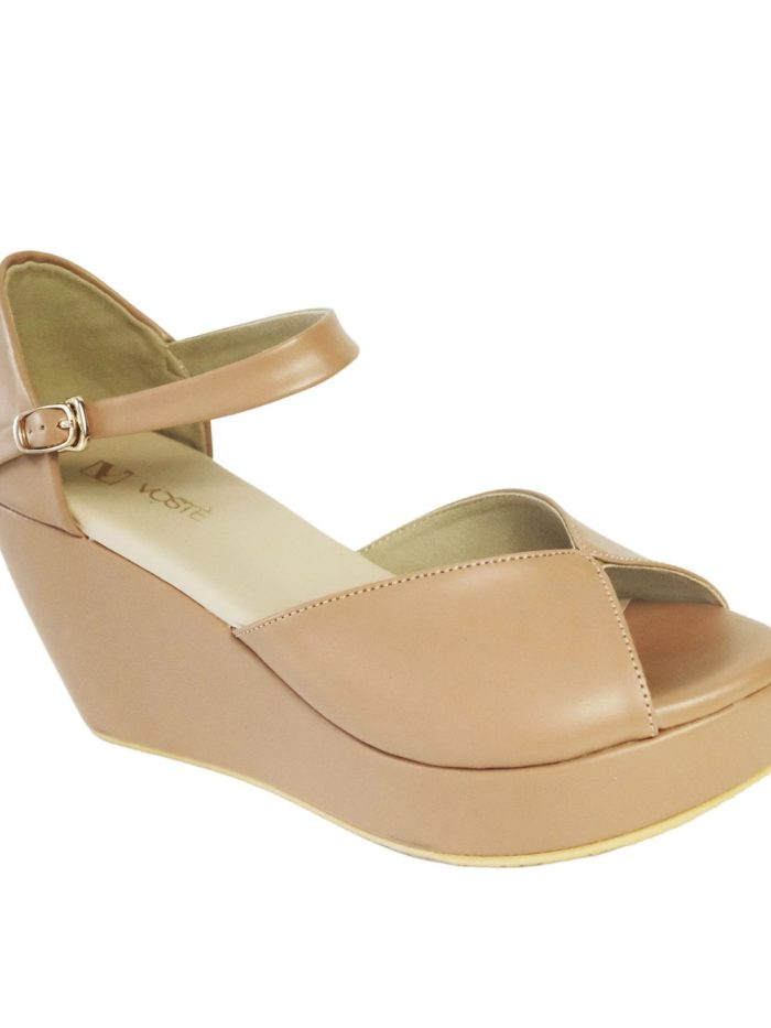 Edith - Sepatu Sandal Wedges Wanita Tali Pesta Premium 7cm