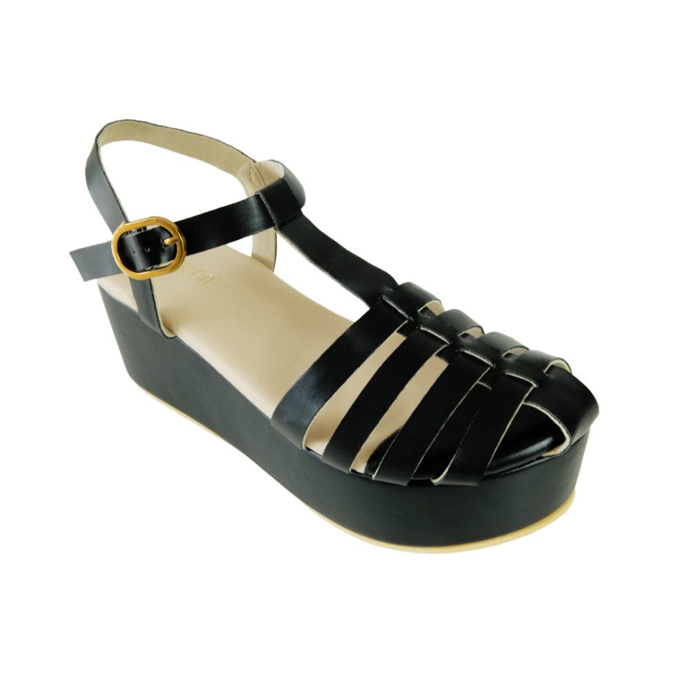 Marion - Sepatu Sandal Wedges Wanita Tali Pesta Premium 5cm - Image 3