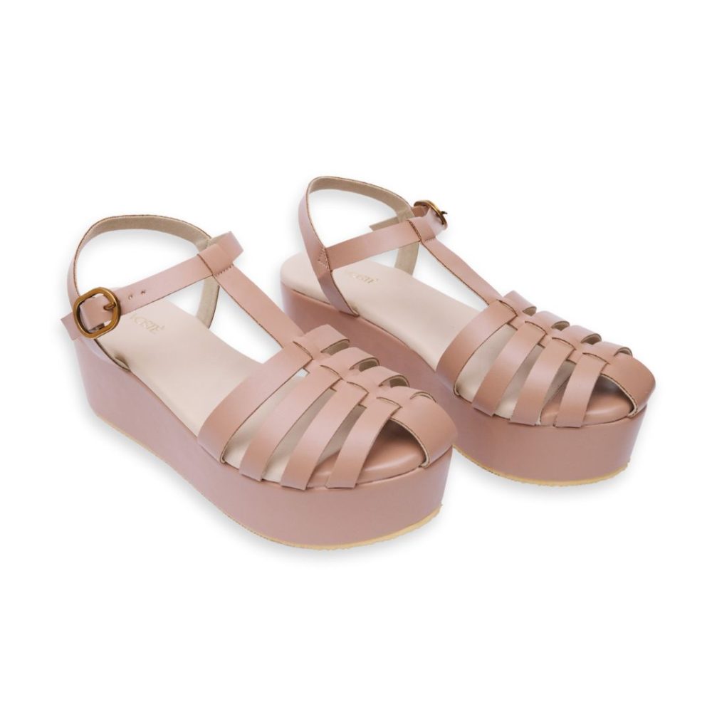 Marion - Sepatu Sandal Wedges Wanita Tali Pesta Premium 5cm - Image 4