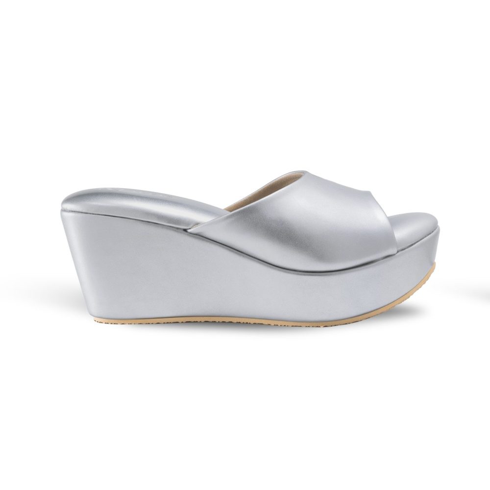 VOSTE Jane - Wedges 7cm Gold Silver Elegant - Image 2