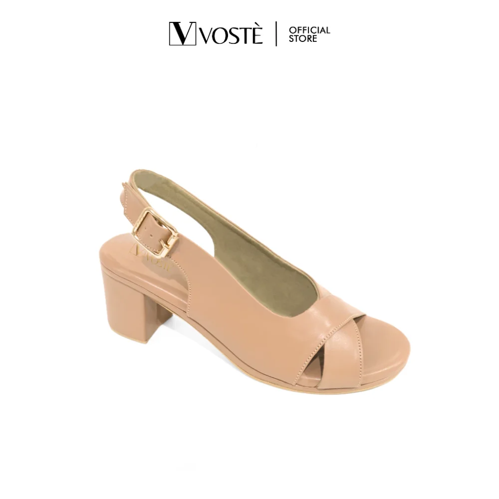 VOSTE Aira - Sepatu Sandal Heels Wanita Tali Pesta Premium 9cm ( White, Black, Light Brown ) - Image 2